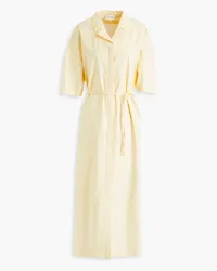 Loulou Studio Cotton-poplin midi shirt dress - Yellow Yellow