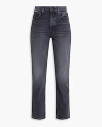 Mother Tomcat high-rise straight-leg jeans - Black Black