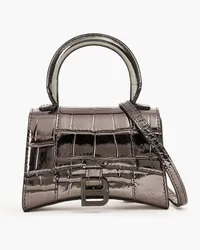 Balenciaga Metallic croc-effect leather tote - Metallic Metallic