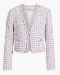 Derek Lam Astrid metallic houndstooth cotton-blend tweed jacket - Purple Purple