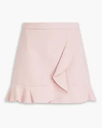 RED Valentino Skirt-effect ruffled crepe shorts - Pink Pink