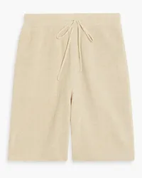 LE 17 SEPTEMBRE Ribbed cotton-blend shorts - Neutral Neutral