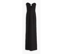 Last Dance strapless crystal-embellished mesh gown - Black