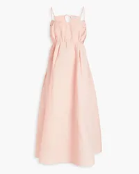 Rachel Gilbert Theo gathered cloqué midi dress - Pink Pink