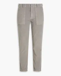 Nili Lotan Jenna cropped cotton-blend corduroy slim-leg pants - Gray Gray