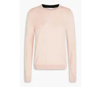 Scalloped wool, silk and cashmere-blend sweater - Pink