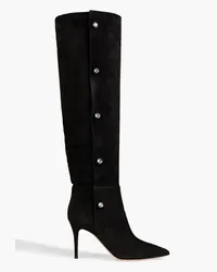 Gianvito Rossi Hazel embellished suede over-the-knee boots - Black Black