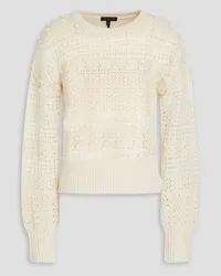 Rag & Bone Lo pointelle-knit wool-blend sweater - White White