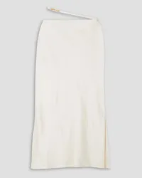 Jacquemus Notte embellished satin midi skirt - White White