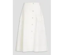 Canvas midi skirt - White