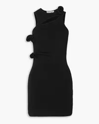 COPERNI Cutout embellished ribbed-jersey mini dress - Black Black