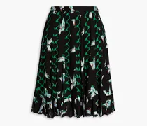 Channing pleated printed georgette skirt - Black