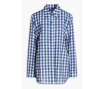 Passio gingham woven shirt - Blue