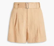 Grayson pleated crepe shorts - Neutral