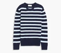 Marco striped bouclé-knit wool-blend sweater - Blue