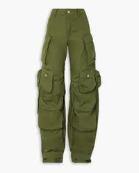 ATTICO Fern canvas straight-leg cargo pants - Green Green