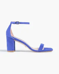 Stuart Weitzman Cutout suede sandals - Blue Blue