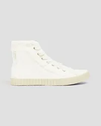 Zimmermann Frayed canvas high-top sneakers - White White