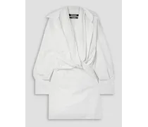 La Robe Agui twisted draped cotton-voile mini dress - White