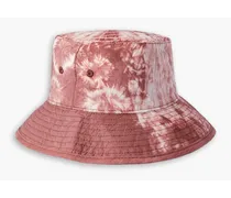 Brimmo tie-dyed cotton bucket hat - Burgundy