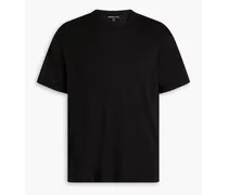Linen-blend T-shirt - Black