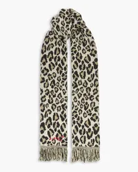 Alanui Wild Spirit frayed leopard-print wool-blend scarf - Animal print - ONESIZE Animal