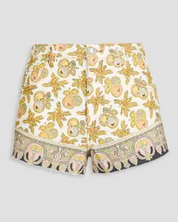 Etro Printed denim shorts - White White