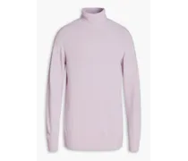 Merino wool and cashmere-blend turtleneck sweater - Purple