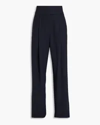 Emporio Armani Stretch-crepe straight-leg pants - Blue Blue