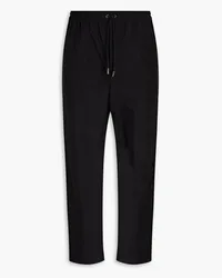 Kitsuné Cropped shell drawstring track pants - Black Black