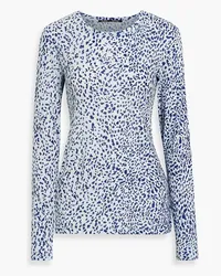 Proenza Schouler Leopard-print cotton-jersey top - Blue Blue