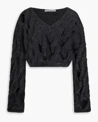 Acne Studios Cropped cable-knit sweater - Gray Gray