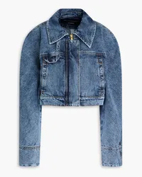 Jacquemus La Veste De Nimes Meio cropped denim jacket - Blue Blue