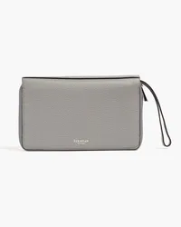 Serapian Pebbled-leather wallet - Gray Gray