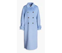 Wool and cashmere-blend felt coat - Blue