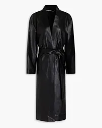 Alexander Wang Pebbled-leather coat - Black Black