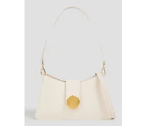 Baguette leather shoulder bag - White