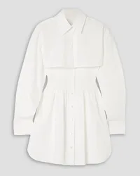 Alexander Wang Smocked cotton-poplin mini dress and shirt set - White White