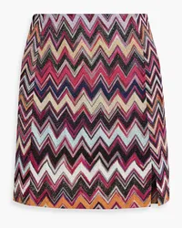 Missoni Metallic crochet-knit mini skirt - Pink Pink