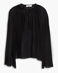 Frame Denim Silk-georgette blouse - Black Black