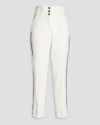 Dolce & Gabbana Pleated wool-blend twill tapered pants - White White