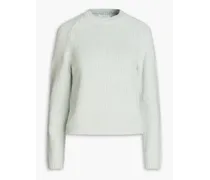 Cotton-blend chenille sweater - Green