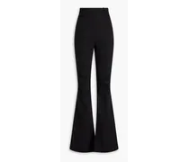 Merria stretch-wool flared pants - Black