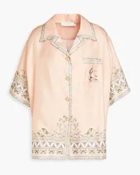 Zimmermann Printed silk-twill shirt - Pink Pink