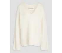 Dipoma brushed knitted sweater - White