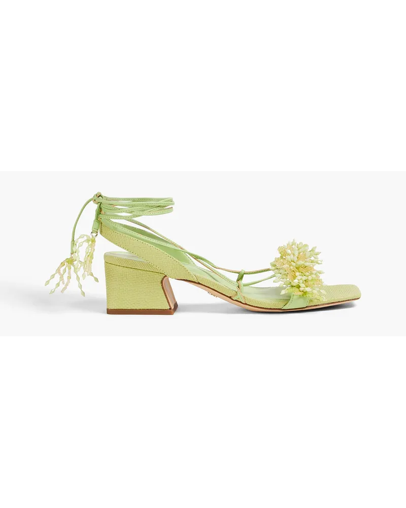 Sam Edelman Bea-embellished faux leather sandals - Green Green