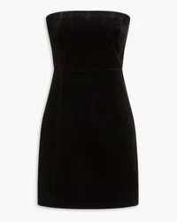 Theory Cotton-blend velvet mini dress - Black Black