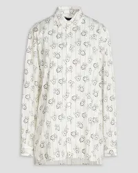 Stella McCartney Printed silk-blend shirt - White White