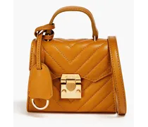 Quilted leather tote - Brown