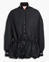 Valentino Garavani Gathered shell bomber jacket - Black Black